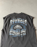 1990s - Faded Black "Sturgis" Tank Top - XL