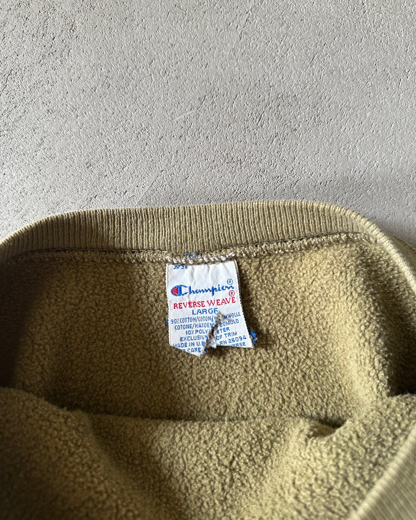1990s - Sage Green Champion RW Crewneck - M