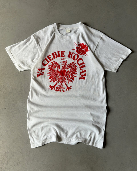 1970s - White "Ya Ciebie Kocham" T-Shirt - M