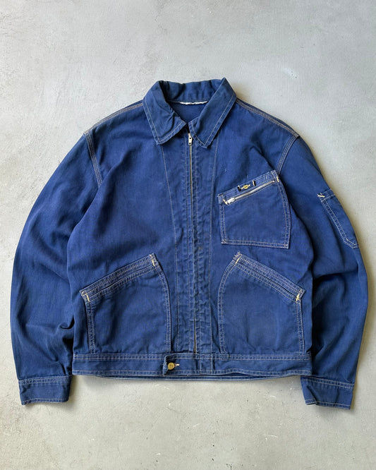 1970s - Navy PELY French Work Jacket - S/M