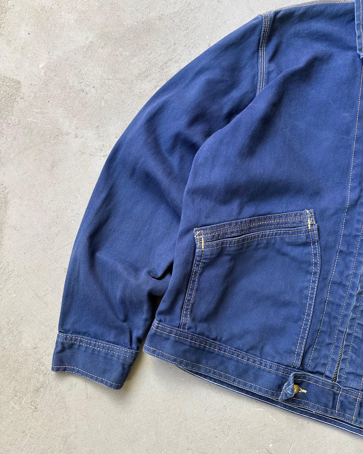 1970s - Navy PELY French Work Jacket - S/M