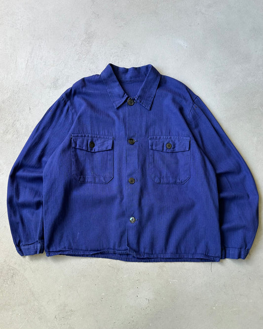 1970s - Navy HBT Cropped French Chore - M