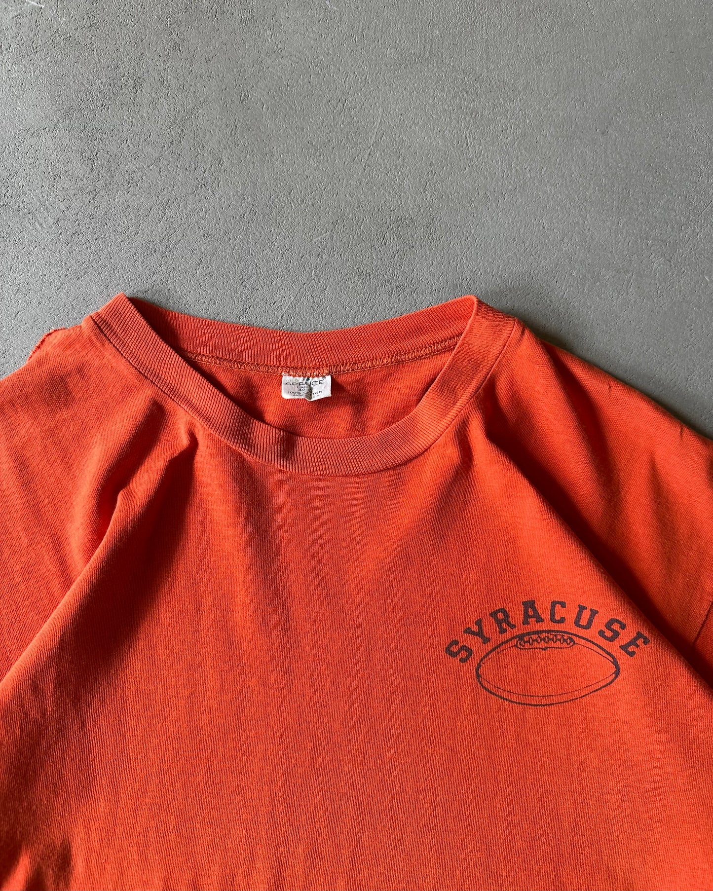 1970s - Distressed Orange Syracuse T-Shirt - S