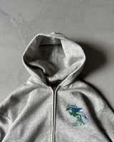 1970s - Heather Grey Alaska Zip Up Hoodie - L