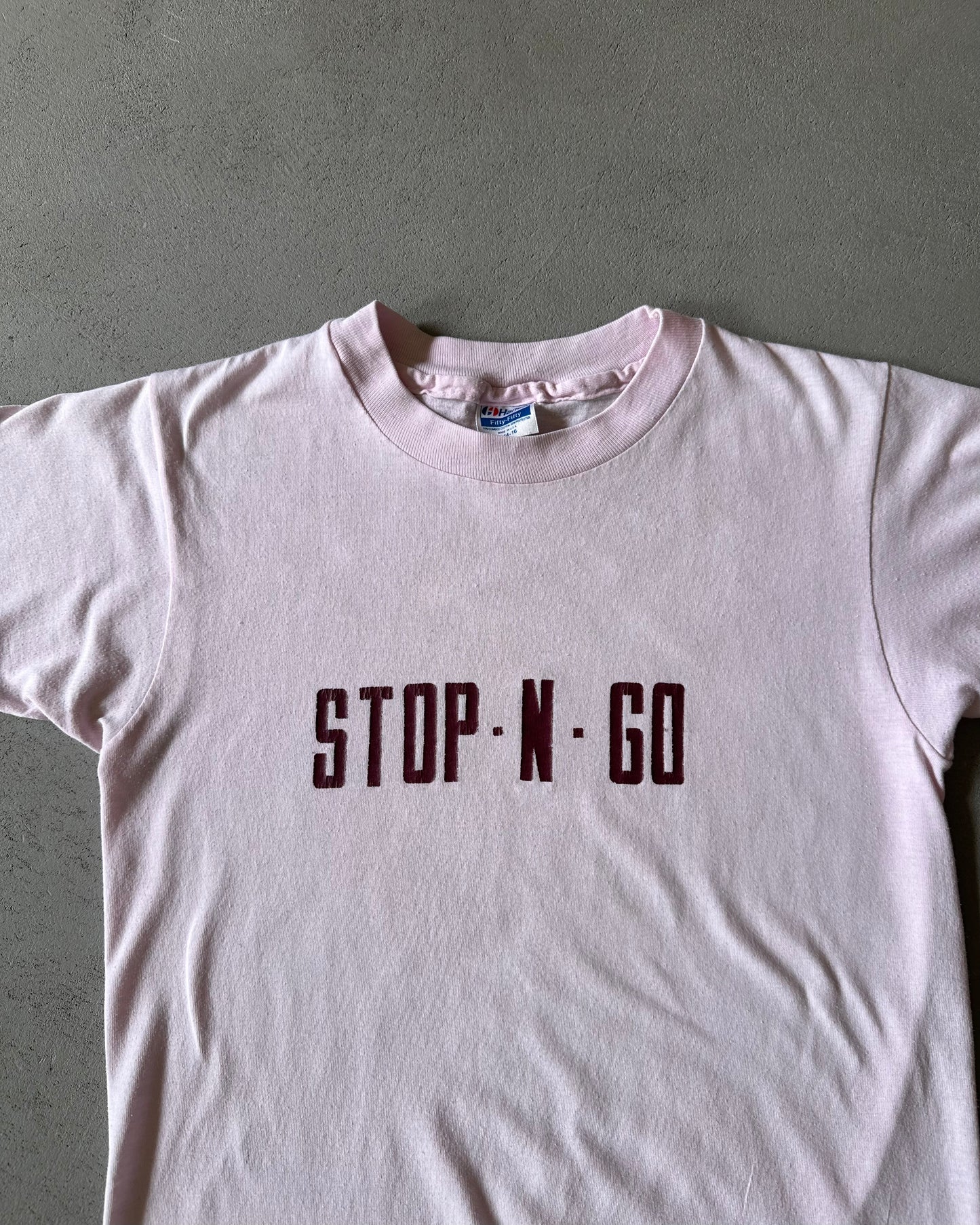1980s - Light Pink Stop-N-Go T-Shirt - (W)S