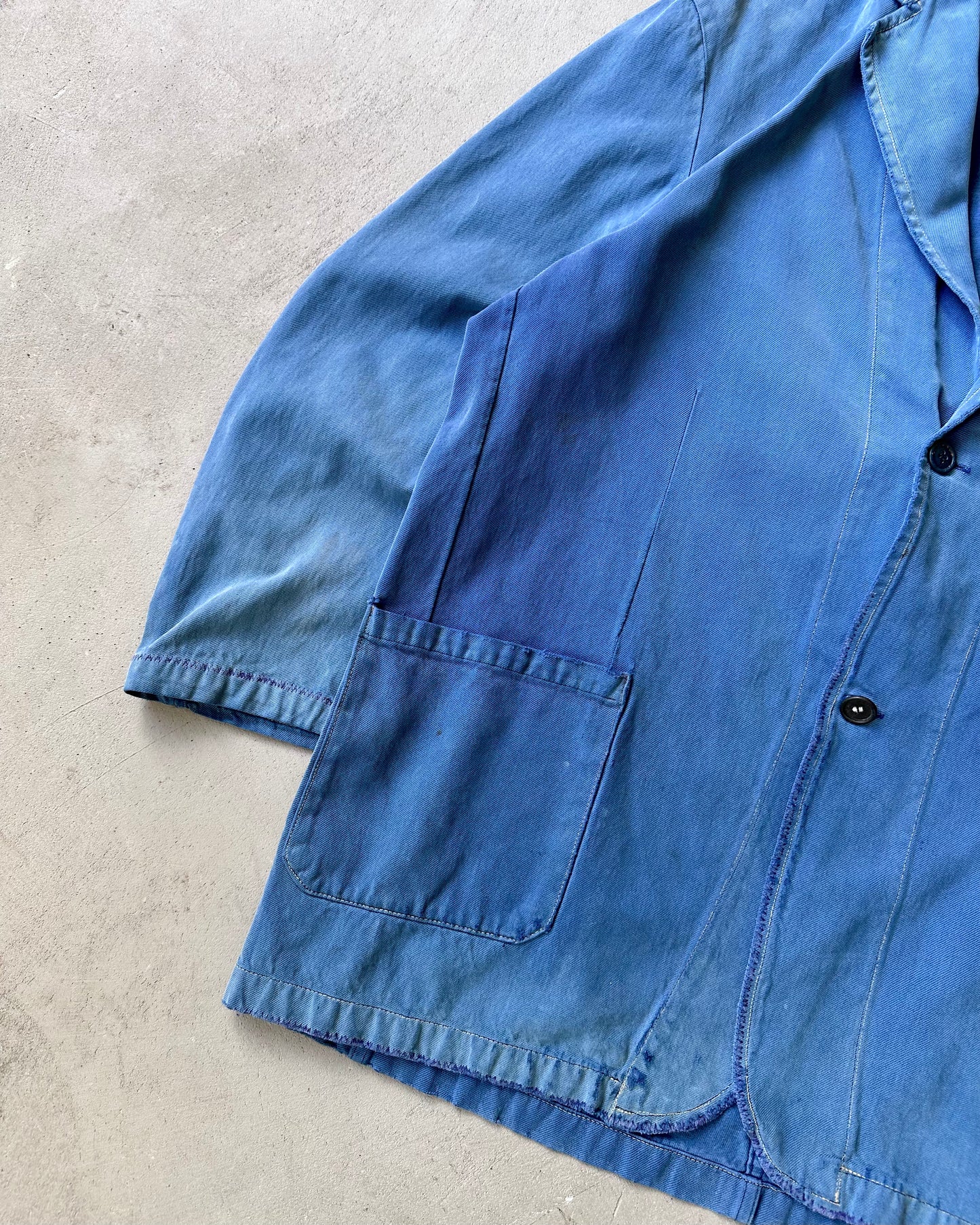1960s - Distressed Blue French Chore - L/XL(Short)