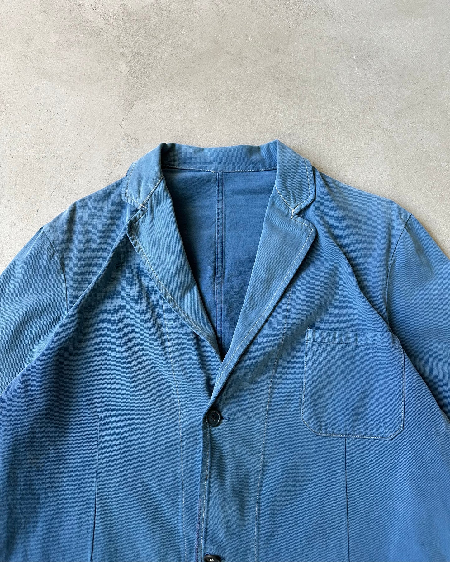 1960s - Distressed Blue French Chore - L/XL(Short)