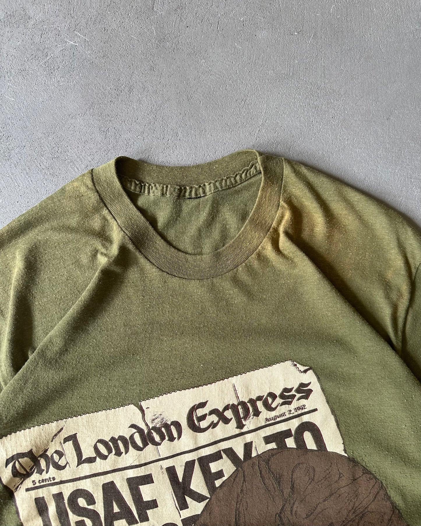 1980s - Green USAF T-Shirt - M