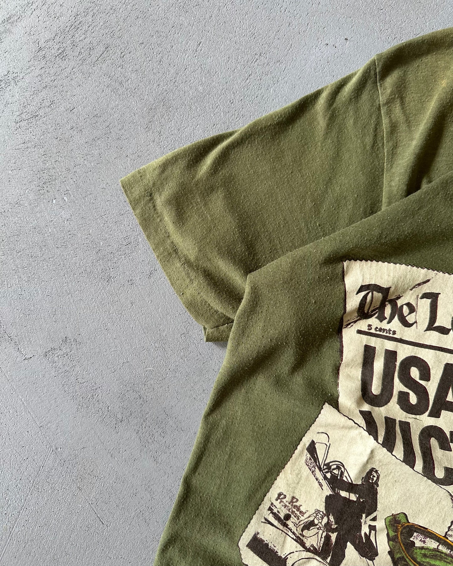 1980s - Green USAF T-Shirt - M