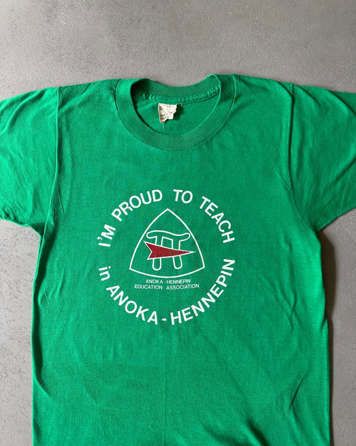 1980s - Green Teaching T-Shirt - XS