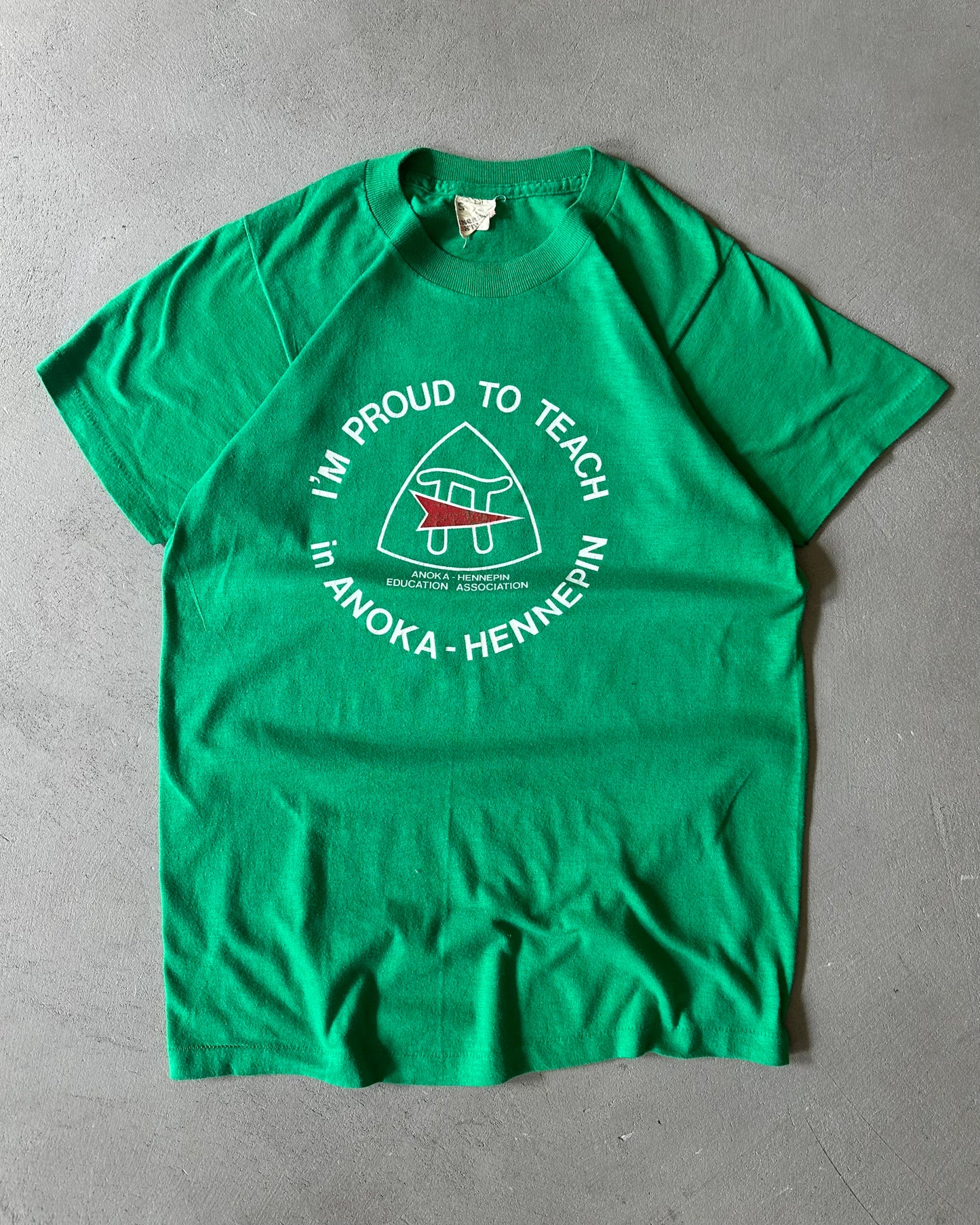 1980s - Green Teaching T-Shirt - XS
