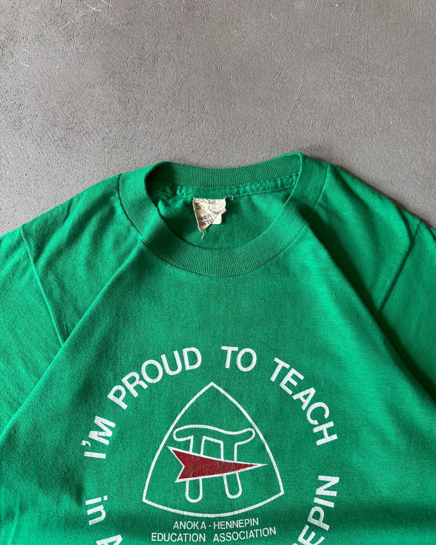 1980s - Green Teaching T-Shirt - XS