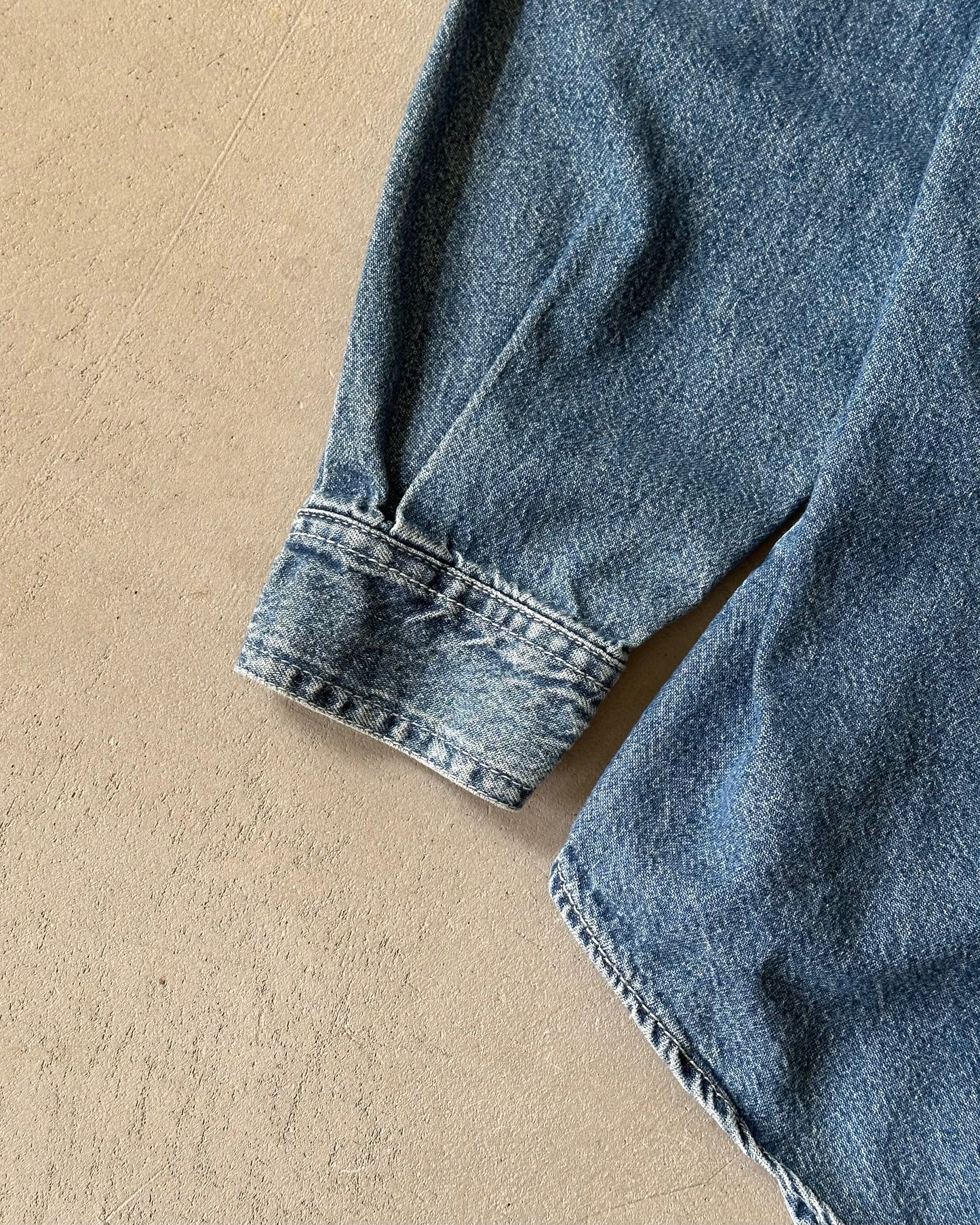 1990s - Blue Levi's Denim Shirt - S