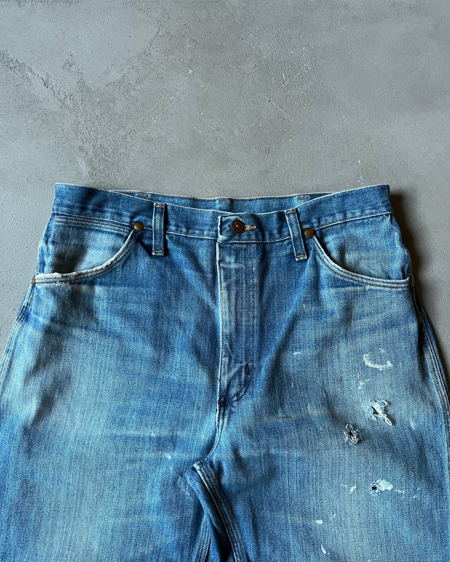 1980s - Distressed Wrangler Jeans - 31x29