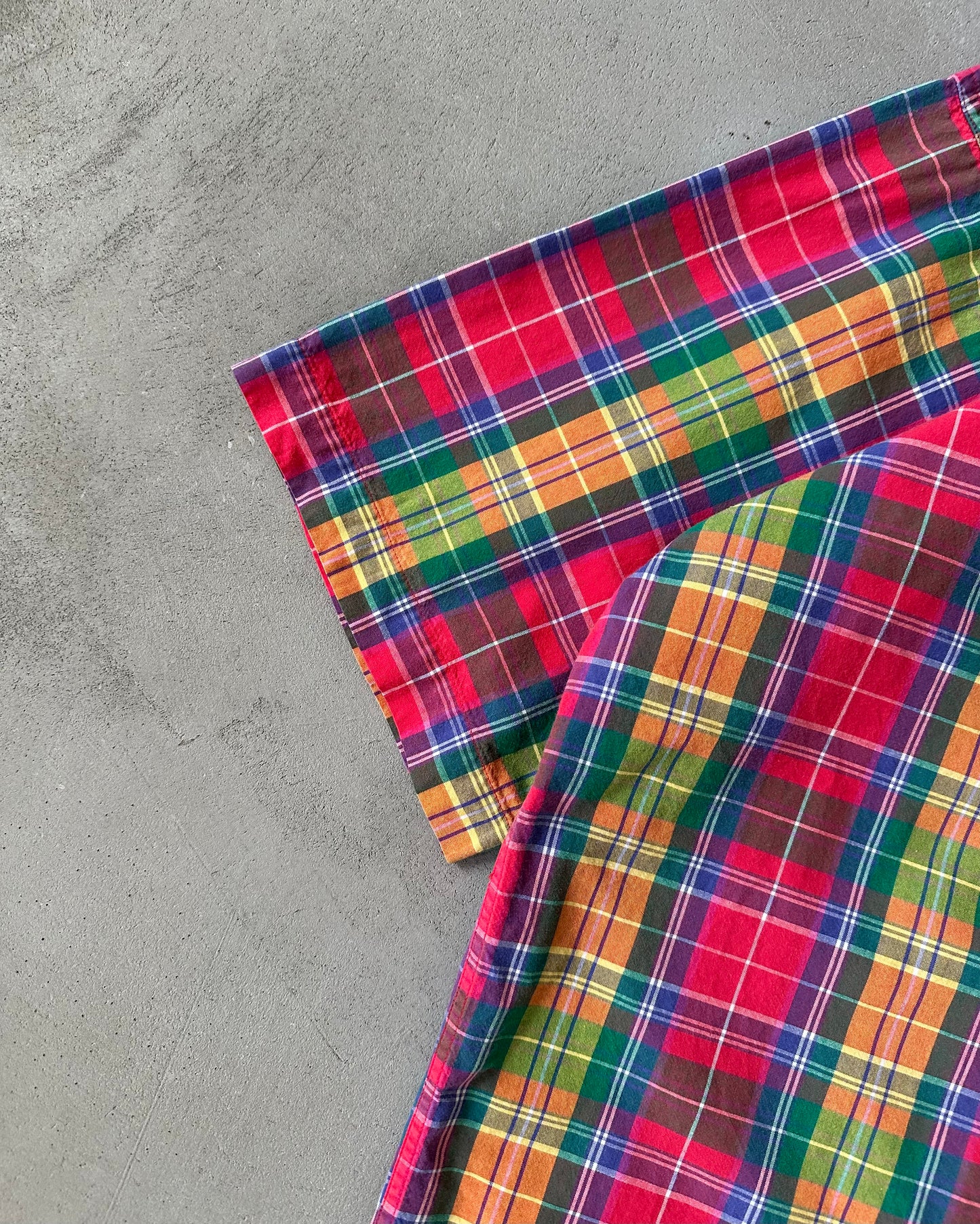 1990s - Green/Pink GAP Plaid Shirt - L