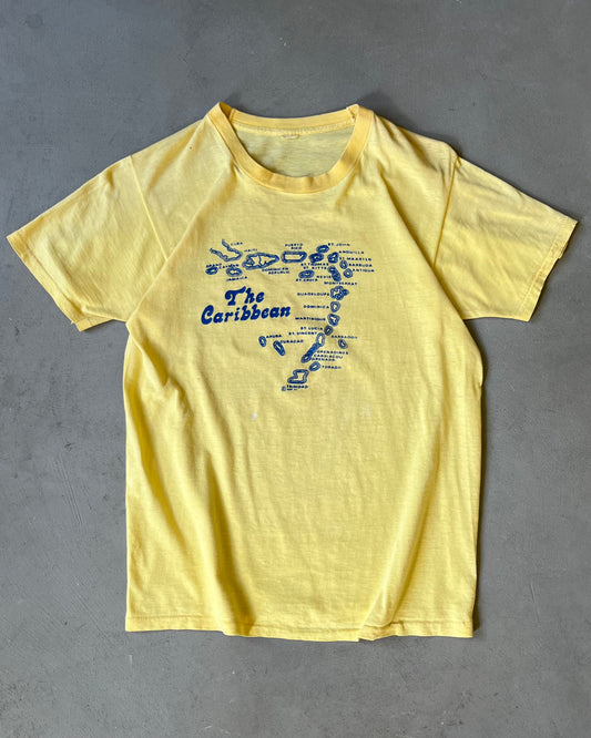 1970s - Yellow Caribbean T-Shirt - S