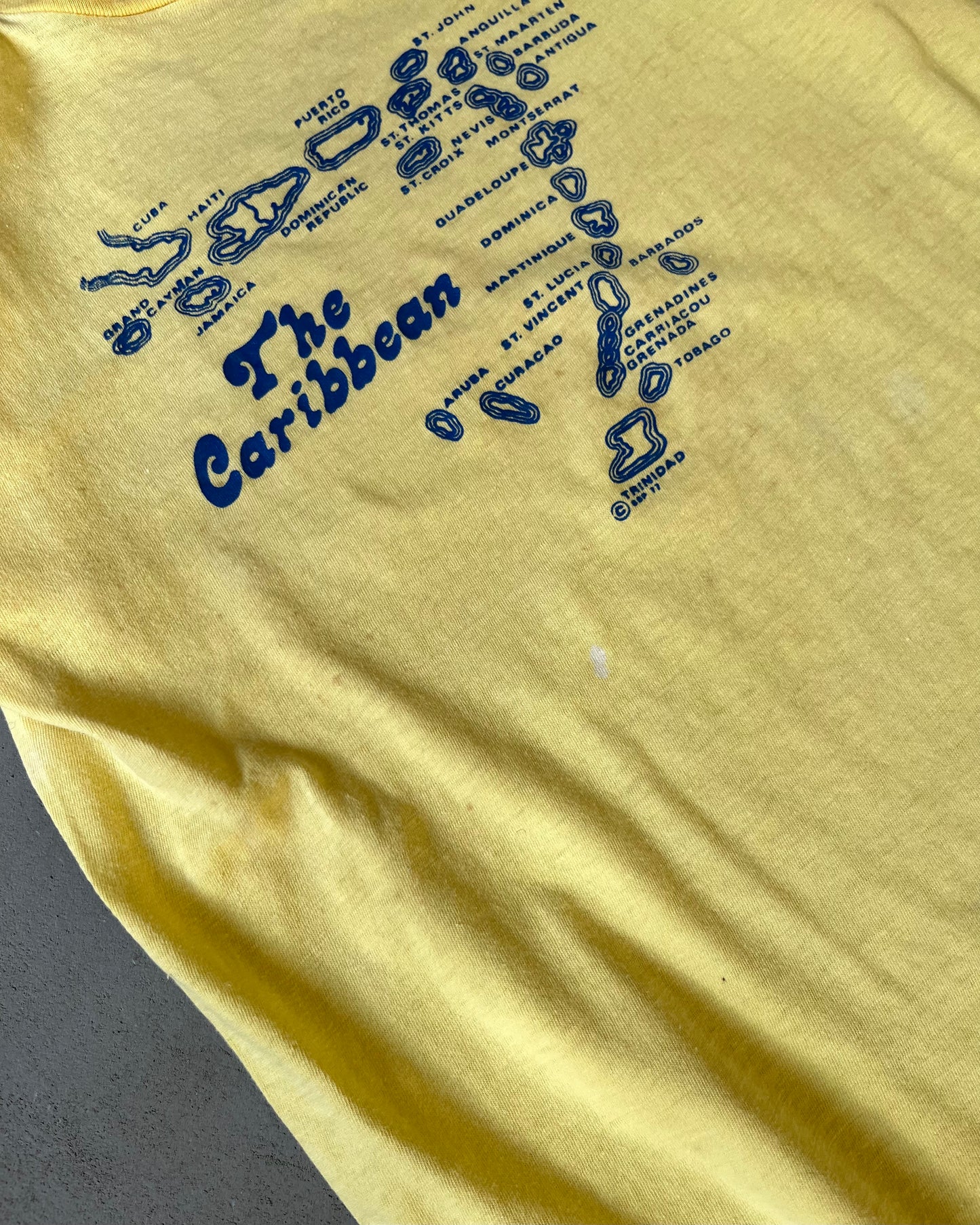 1970s - Yellow Caribbean T-Shirt - S