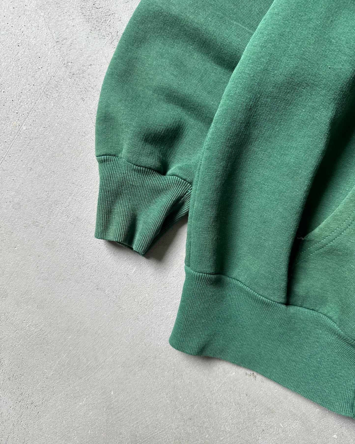 1970s - Distressed Green Zip Up Hoodie - S