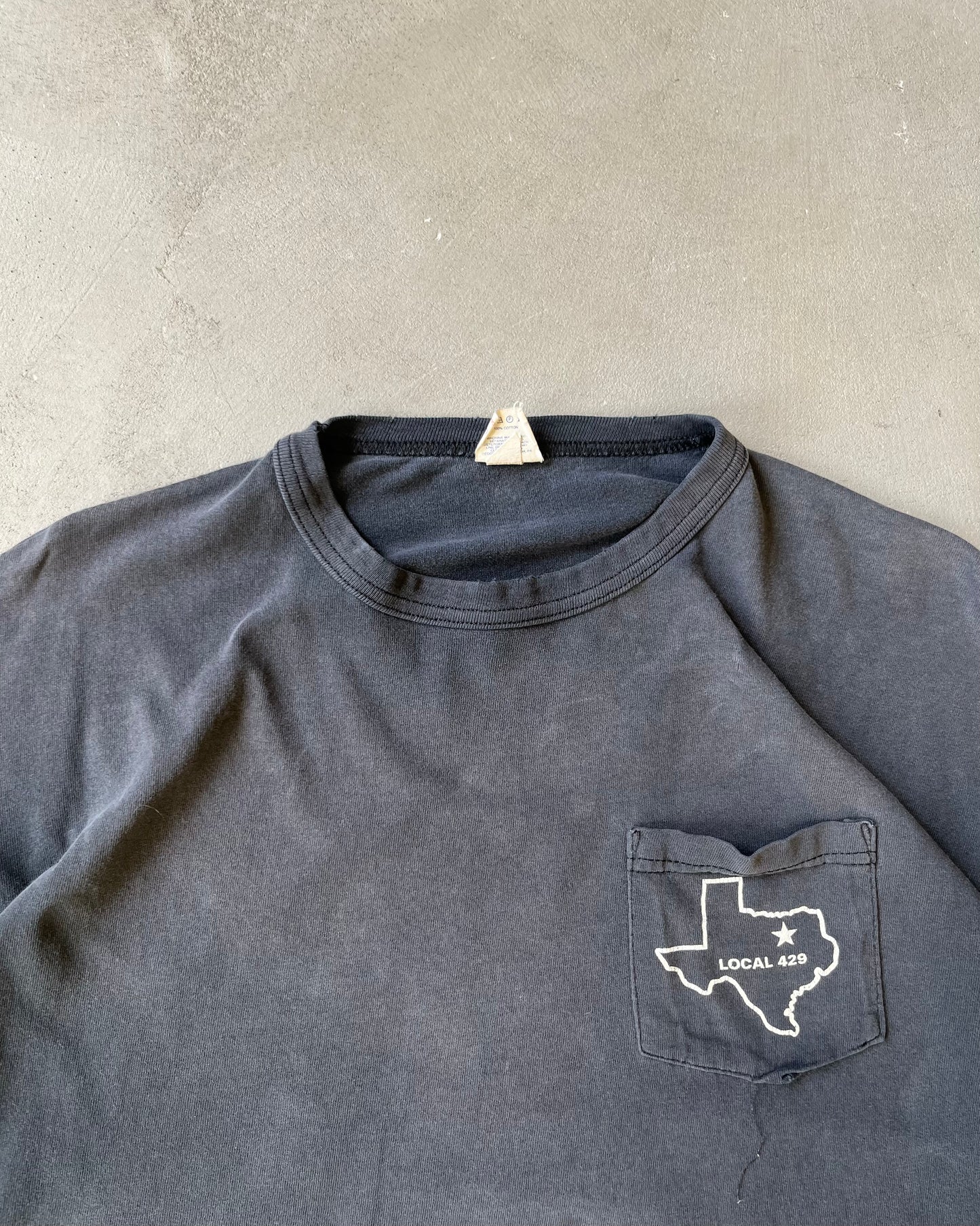 1990s - Distressed Black Local 429 T-Shirt - L