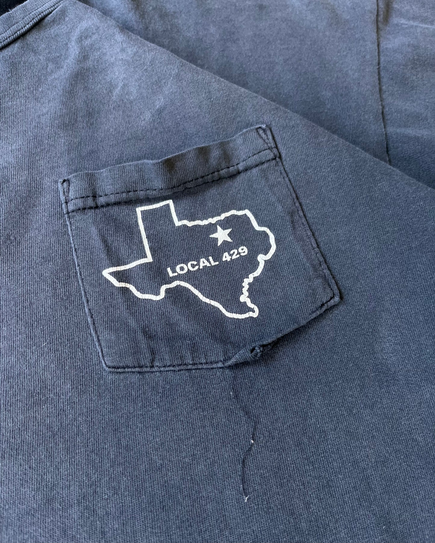 1990s - Distressed Black Local 429 T-Shirt - L