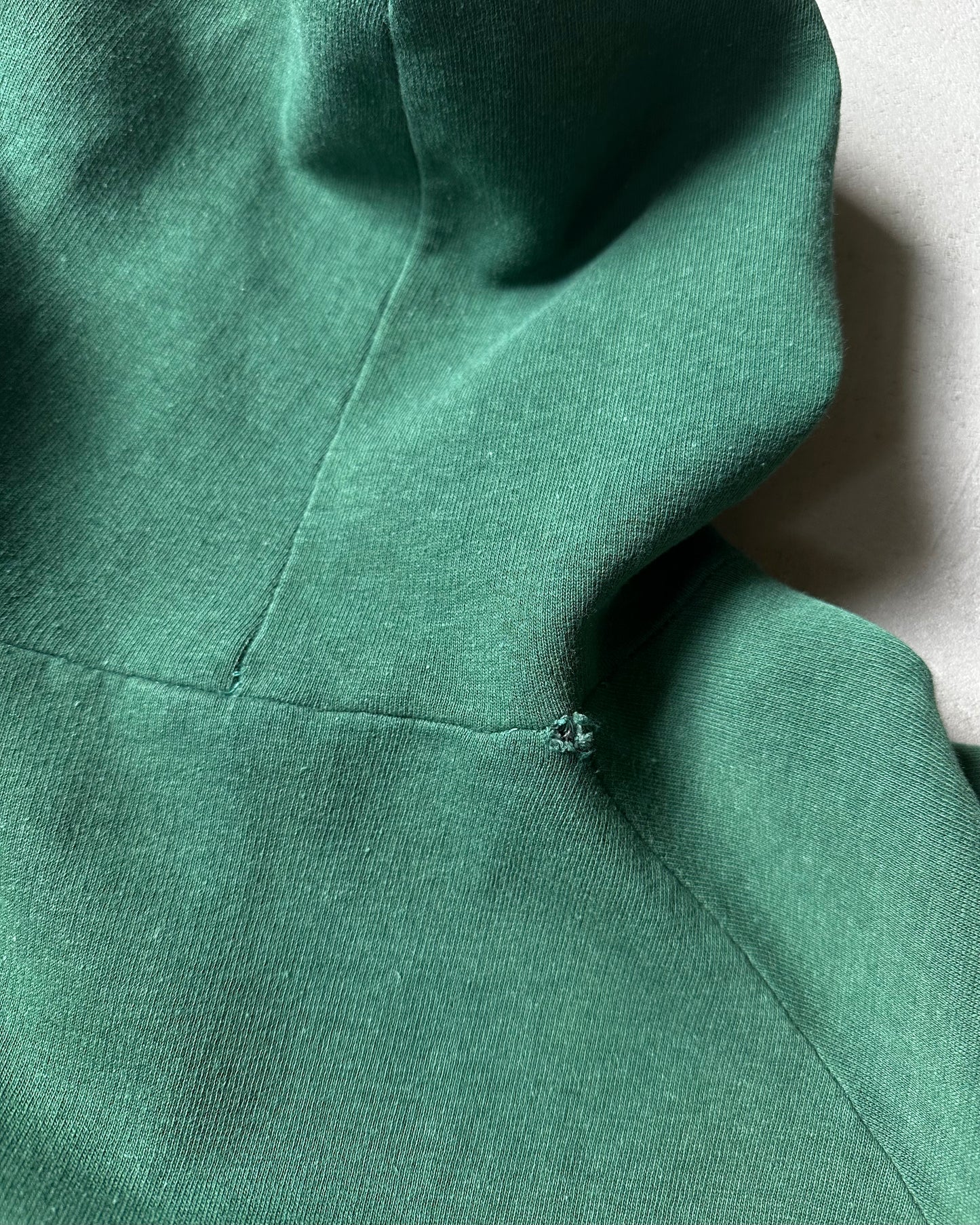 1970s - Distressed Green Zip Up Hoodie - S