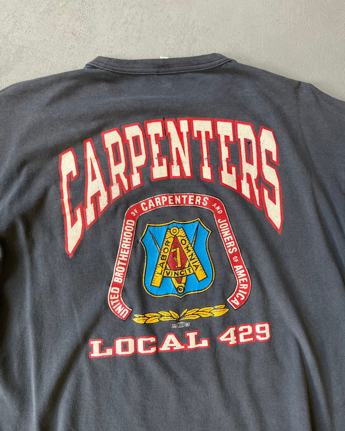 1990s - Distressed Black Local 429 T-Shirt - L