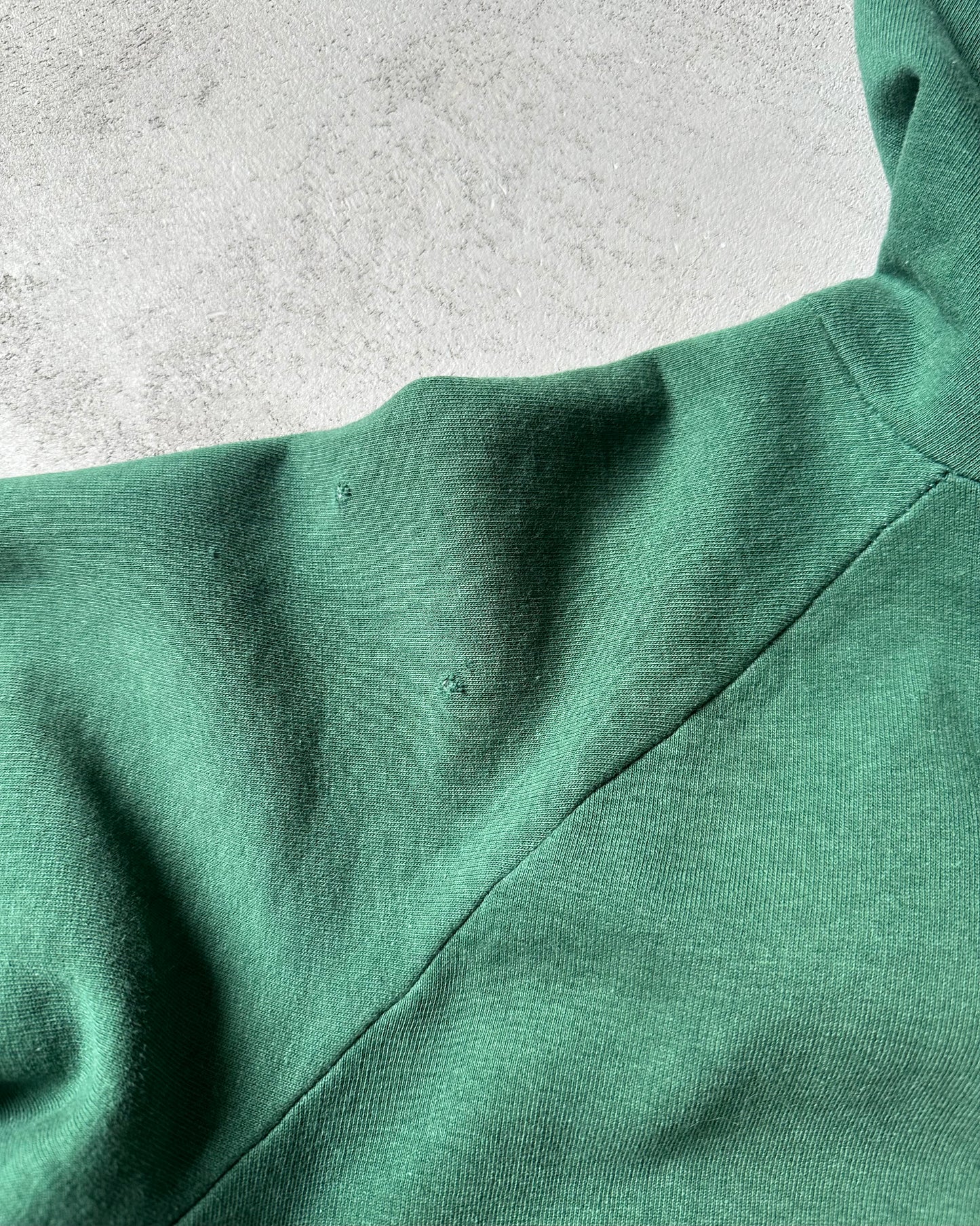 1970s - Distressed Green Zip Up Hoodie - S
