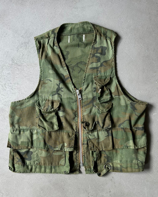 1970s - Camo Hunting Vest - M