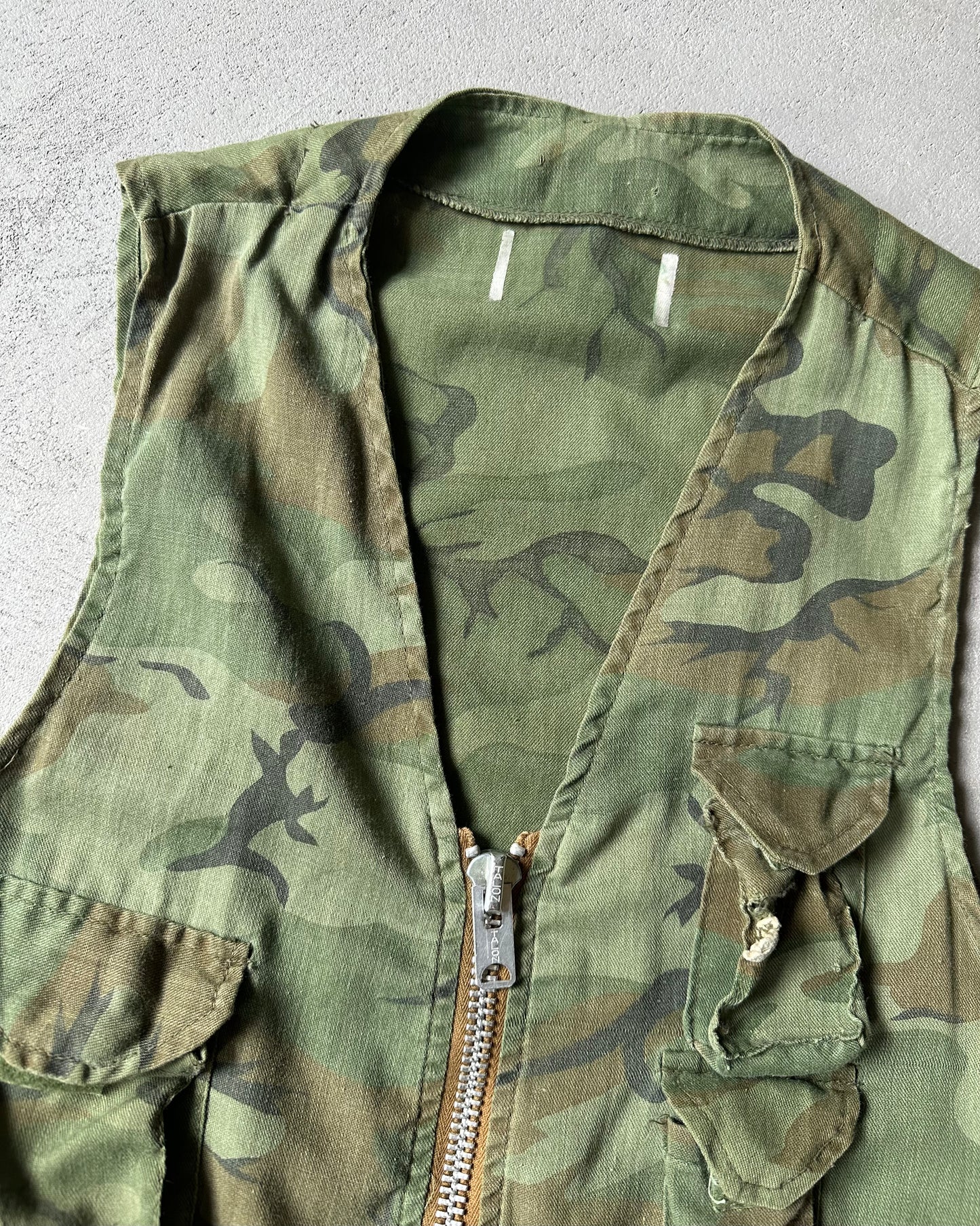 1970s - Camo Hunting Vest - M