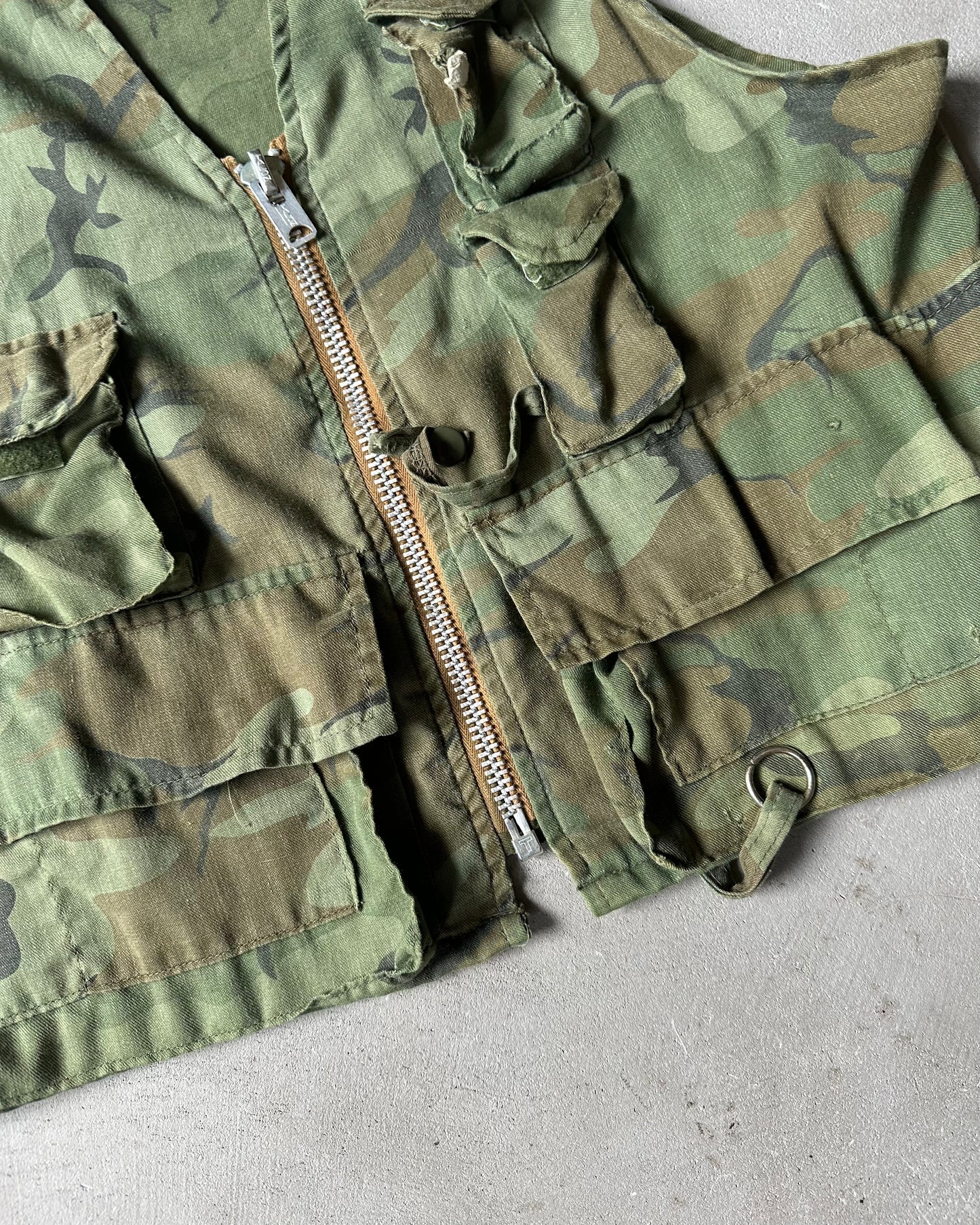 1970s - Camo Hunting Vest - M