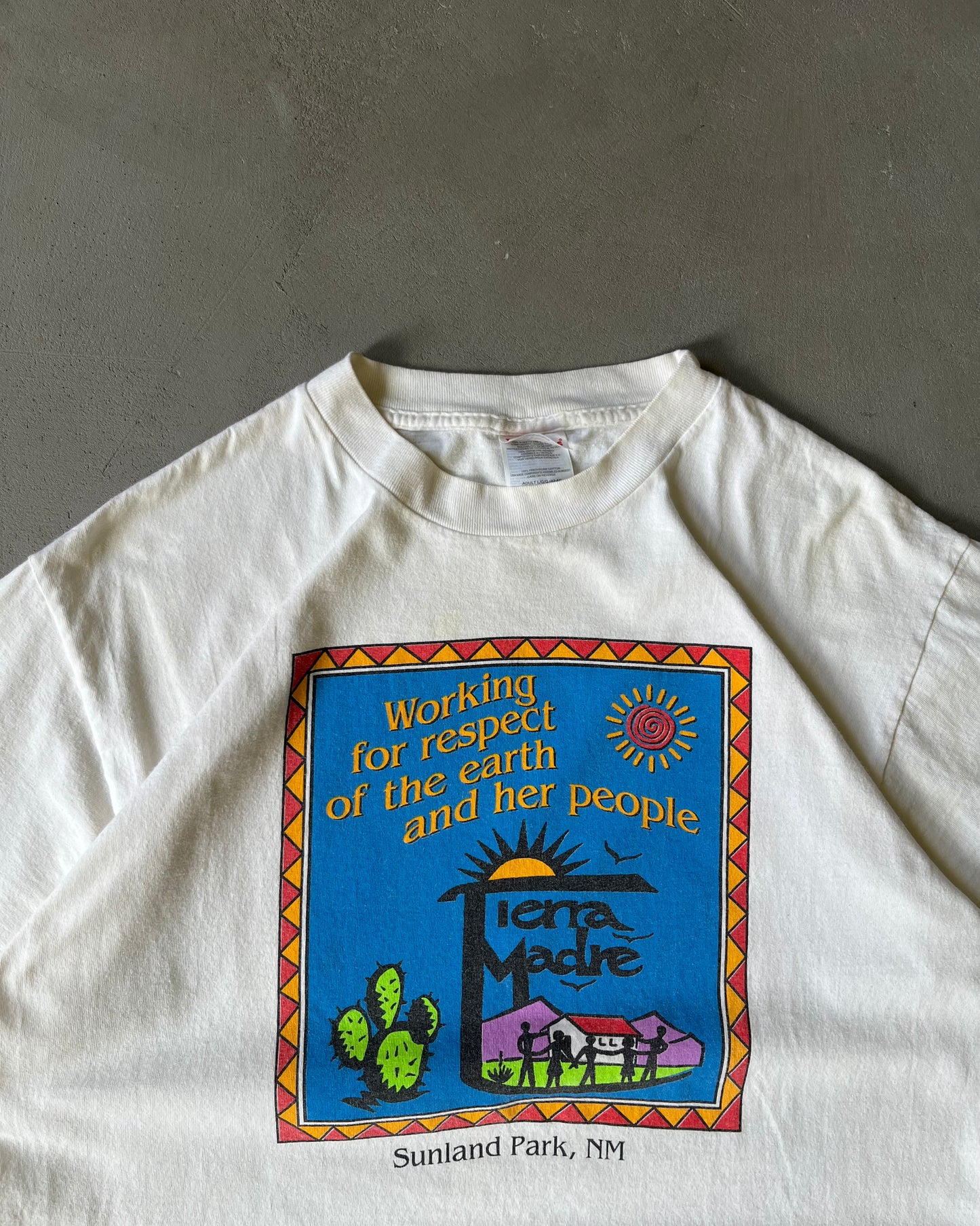 1990s - White Respect T-Shirt - L