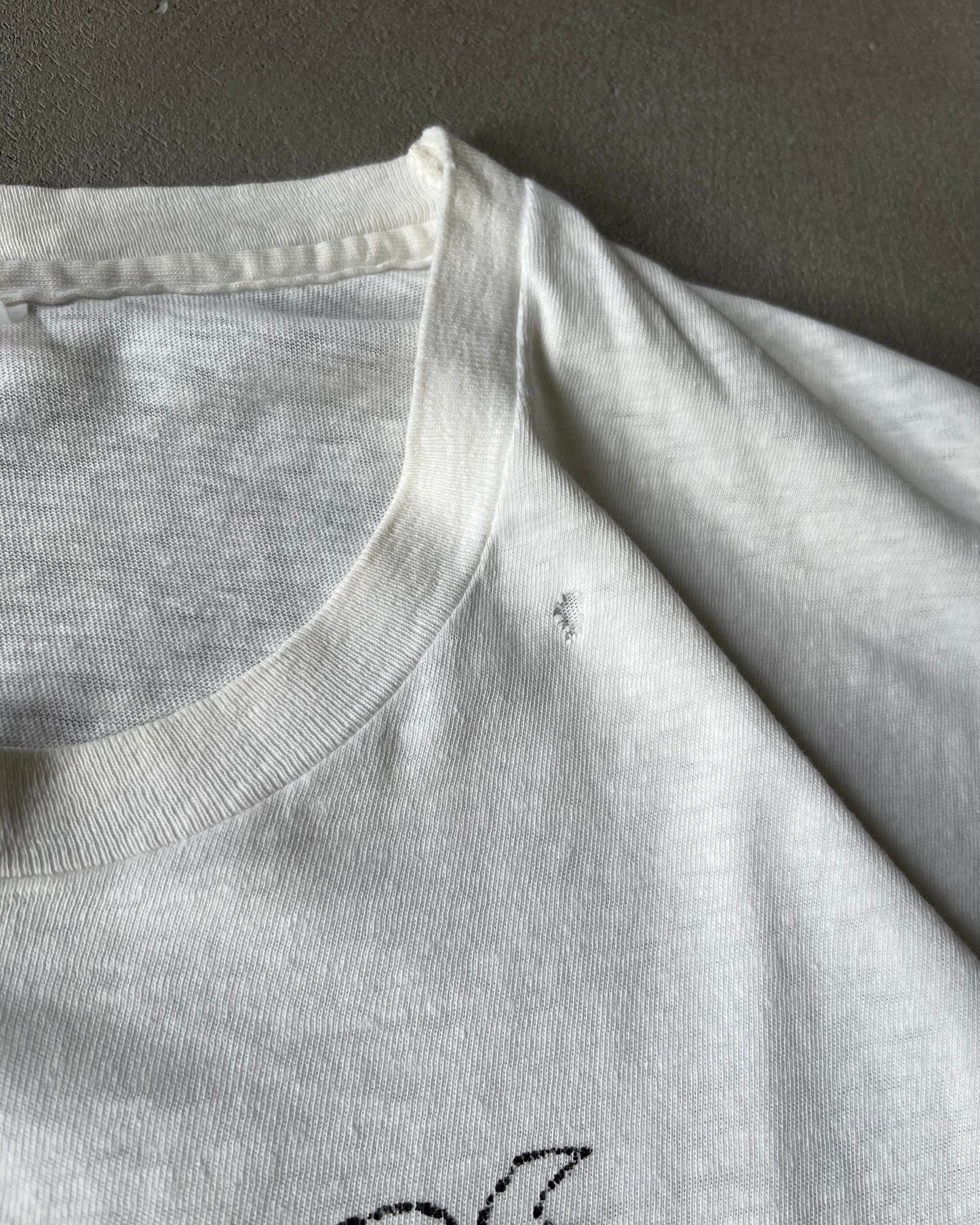 1970s - Distressed White Rollers T-Shirt - M