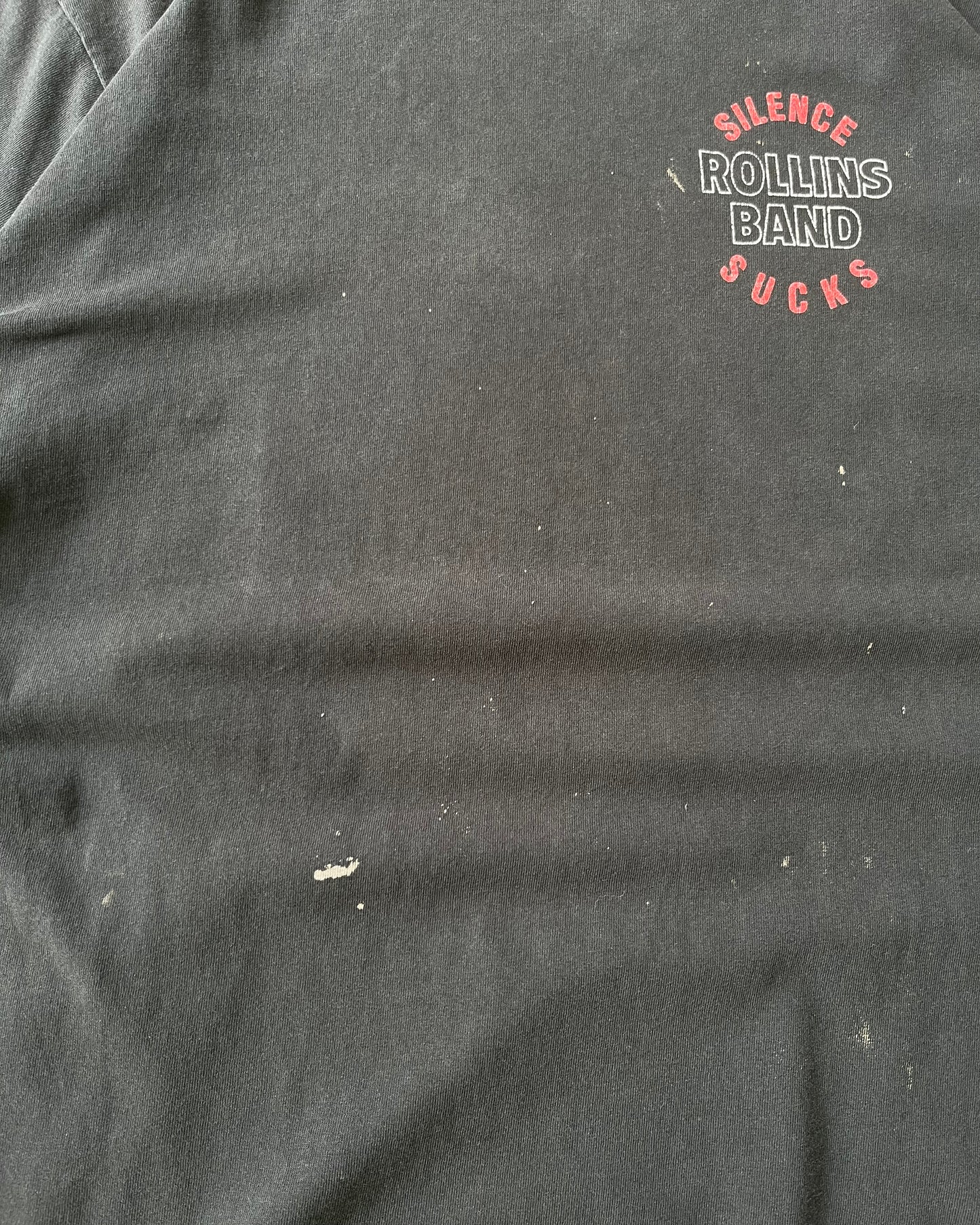 1990s - Distressed Black Rollins Band T-Shirt - XL