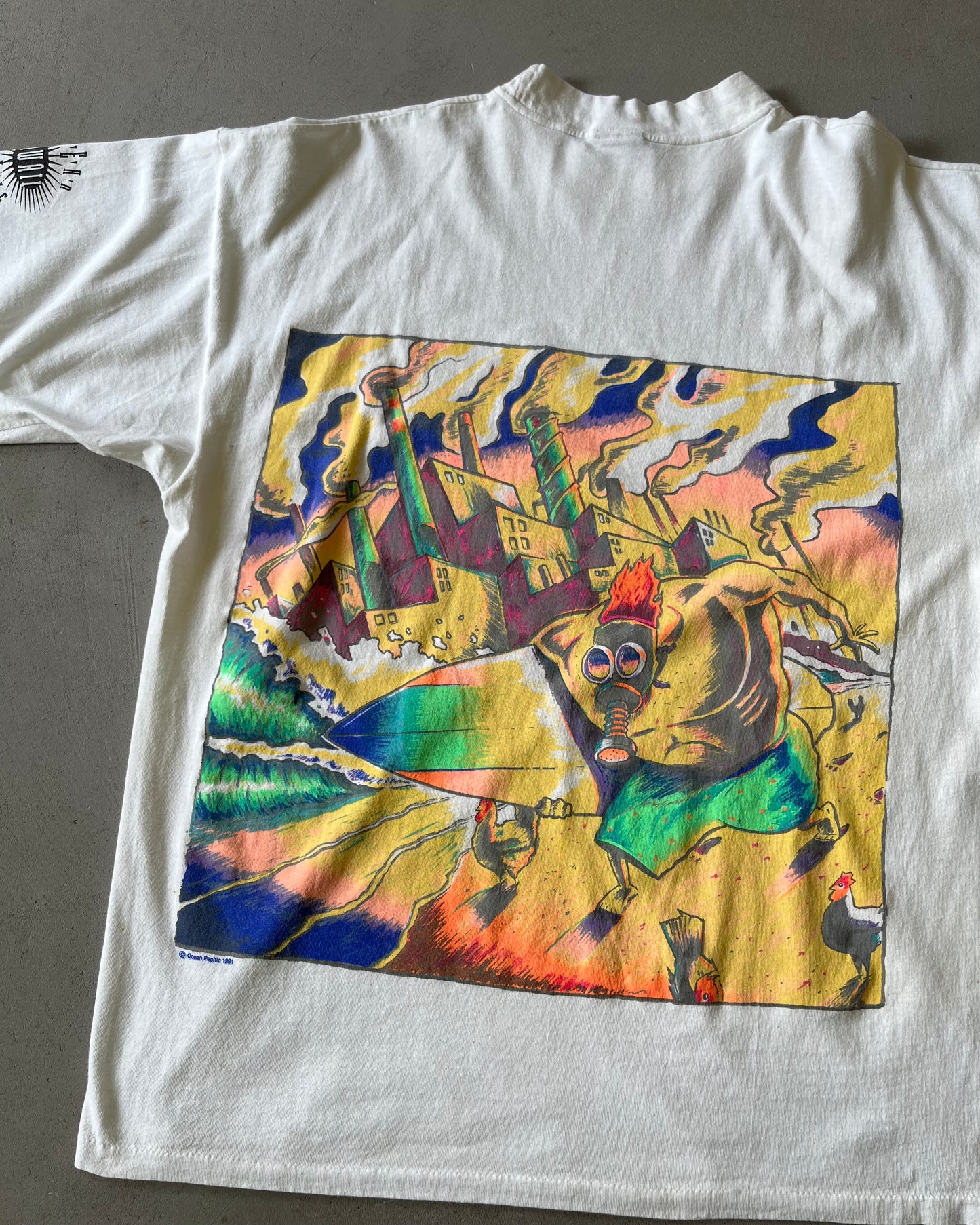 1990s - White OP T-Shirt - XL/XXL