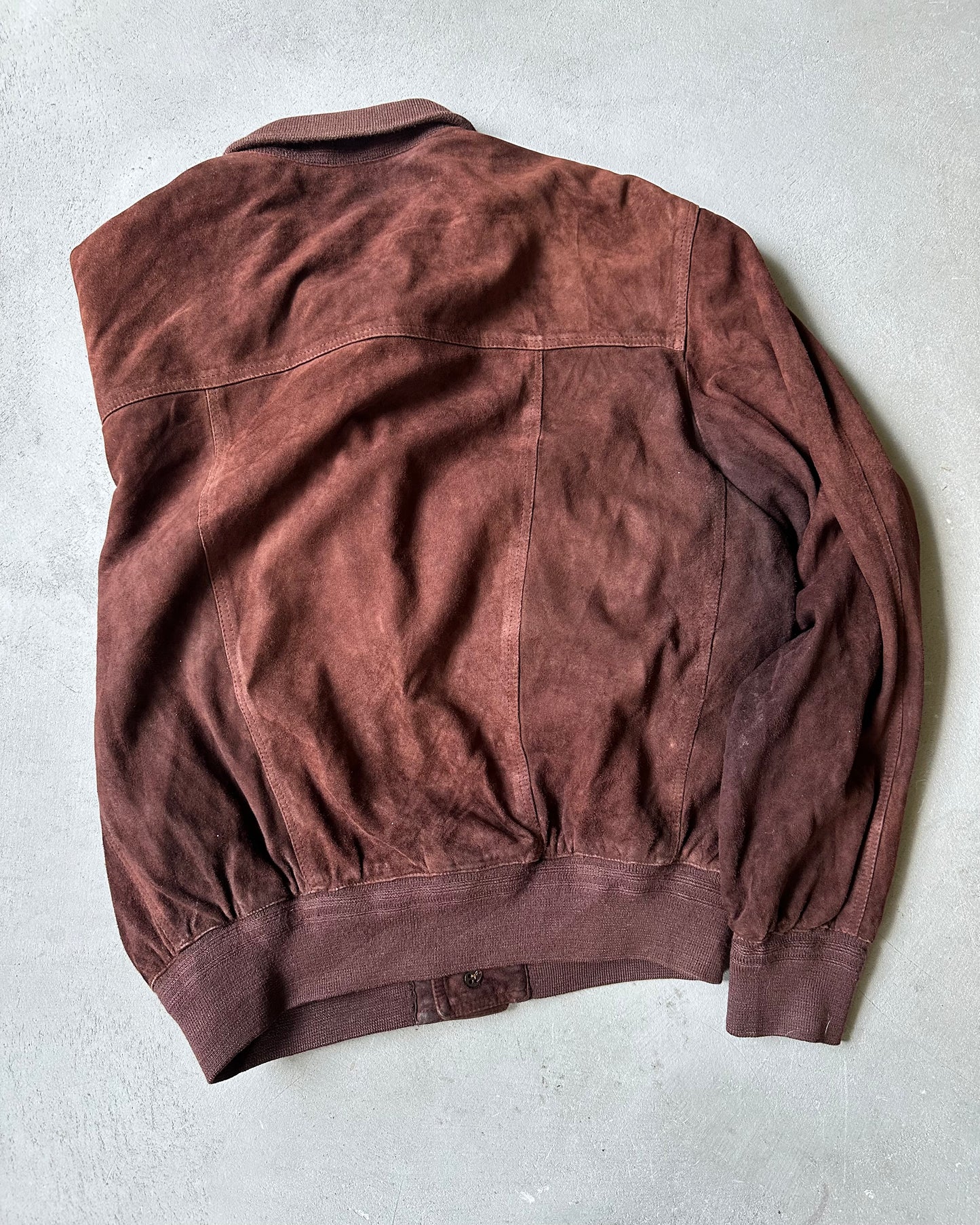 1980s - Brown Suede Light Jacket - L
