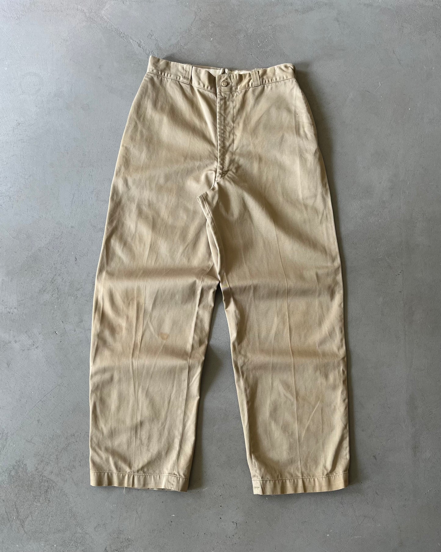 1960s - Beige USN Military Chinos - 29x30