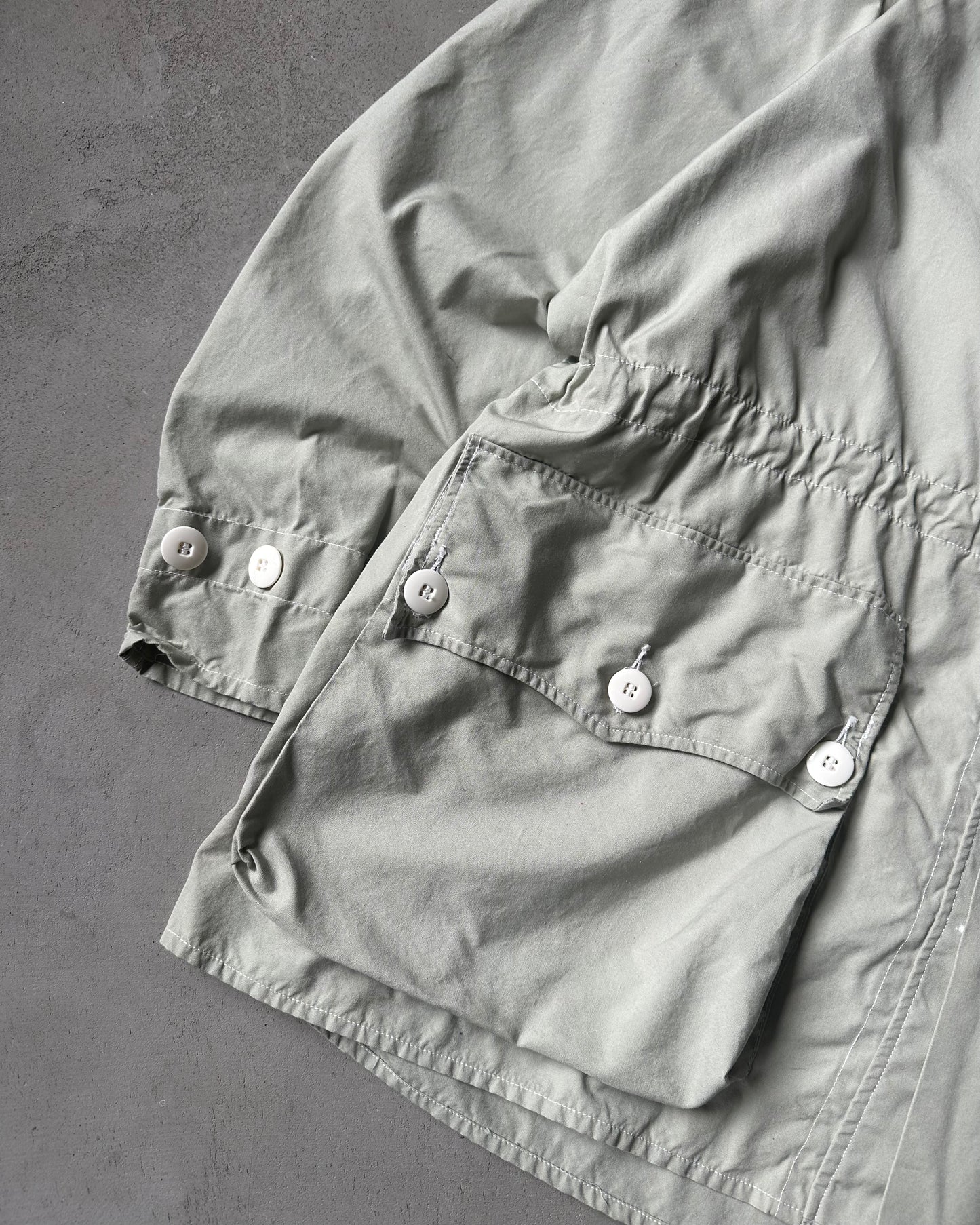 1970s - Light Grey Military Euro Parka - XL