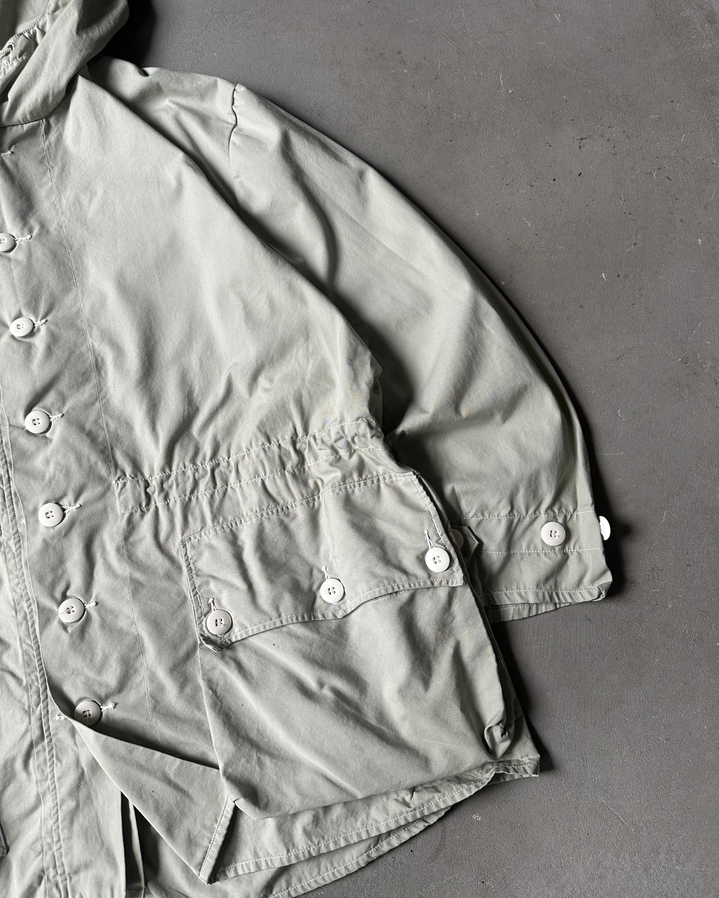 1970s - Light Grey Military Euro Parka - XL