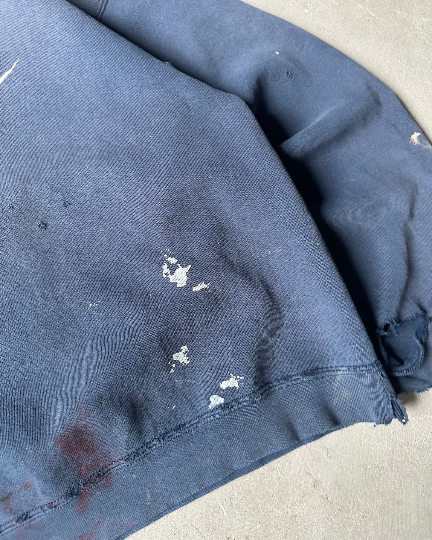 1990s - Distressed Navy Nike Crewneck - M