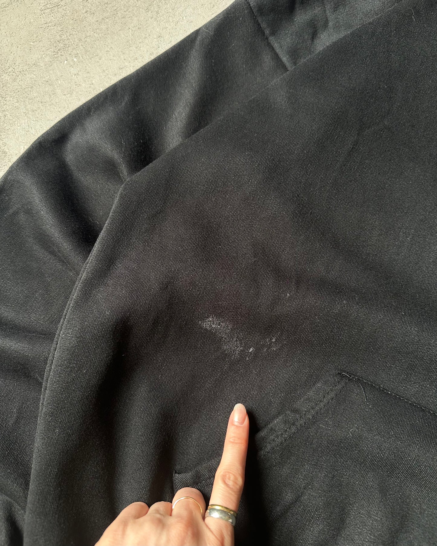 1970s - Black Dutch Harbor Thermal Hoodie - M