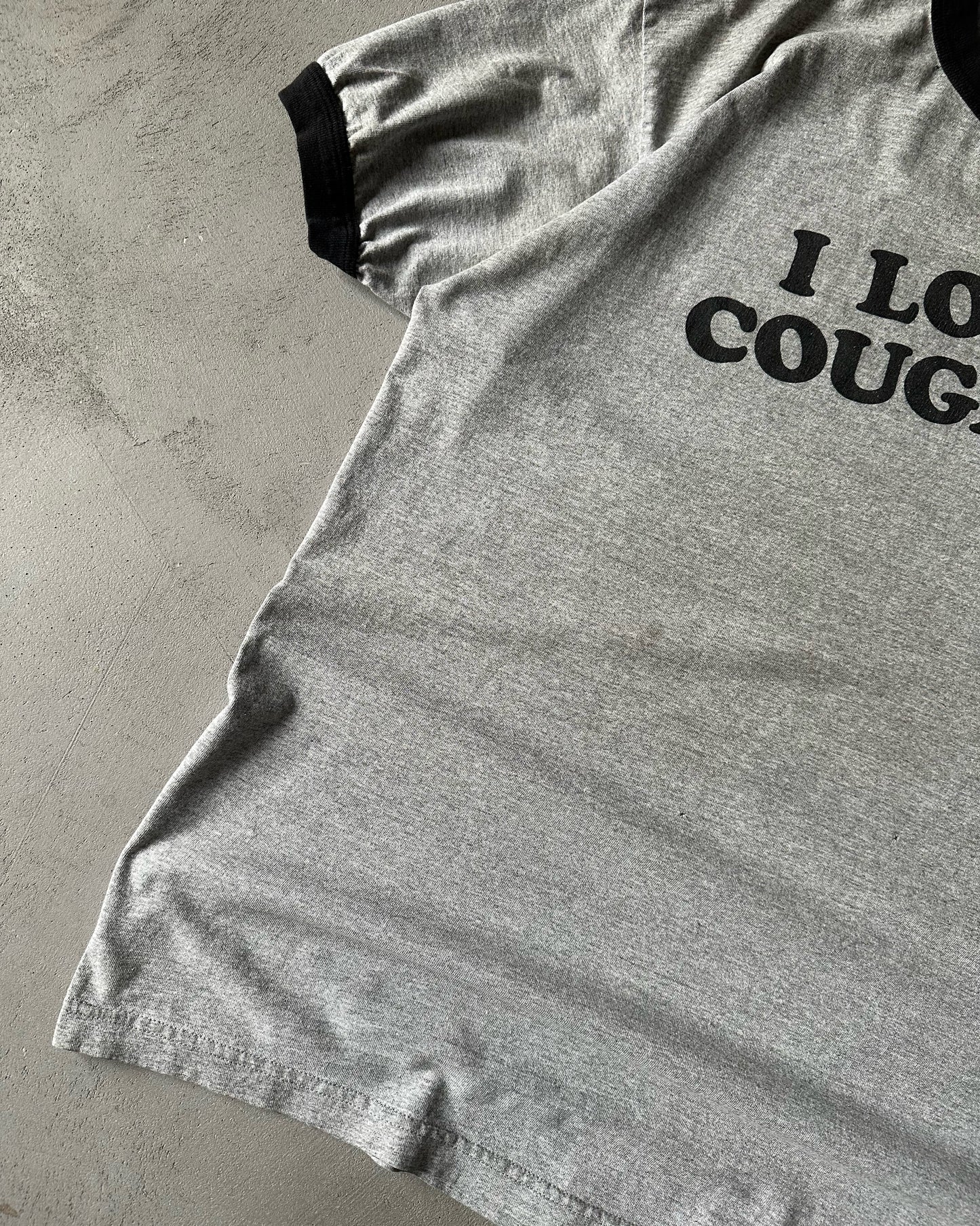 2000s - Grey "I Love Cougars" Ringer T-Shirt - XL