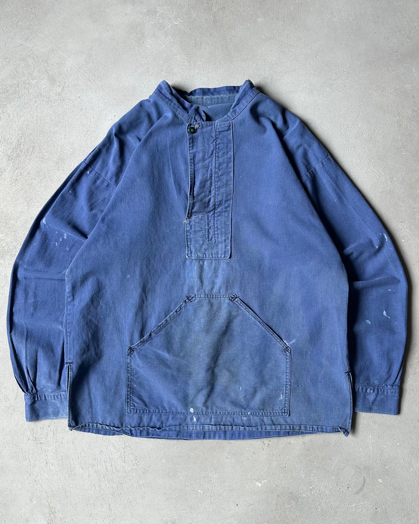 1970s - Blue Fisherman Overshirt - L