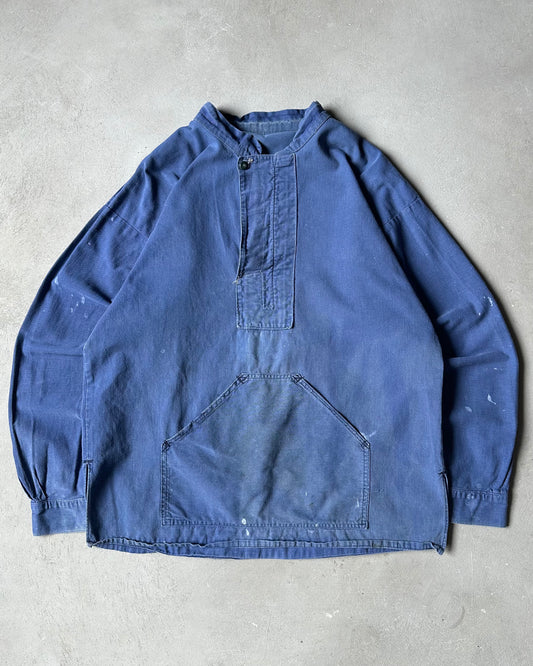 1970s - Blue Fisherman Overshirt - L