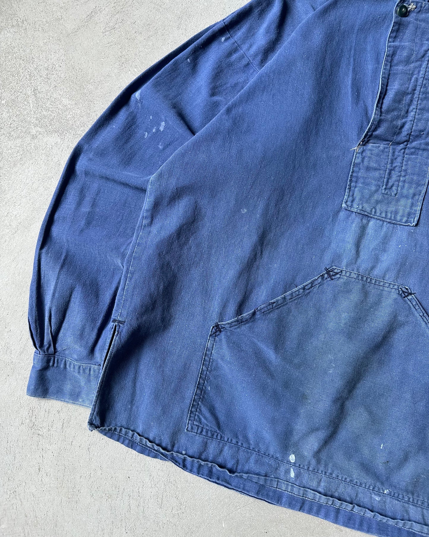 1970s - Blue Fisherman Overshirt - L