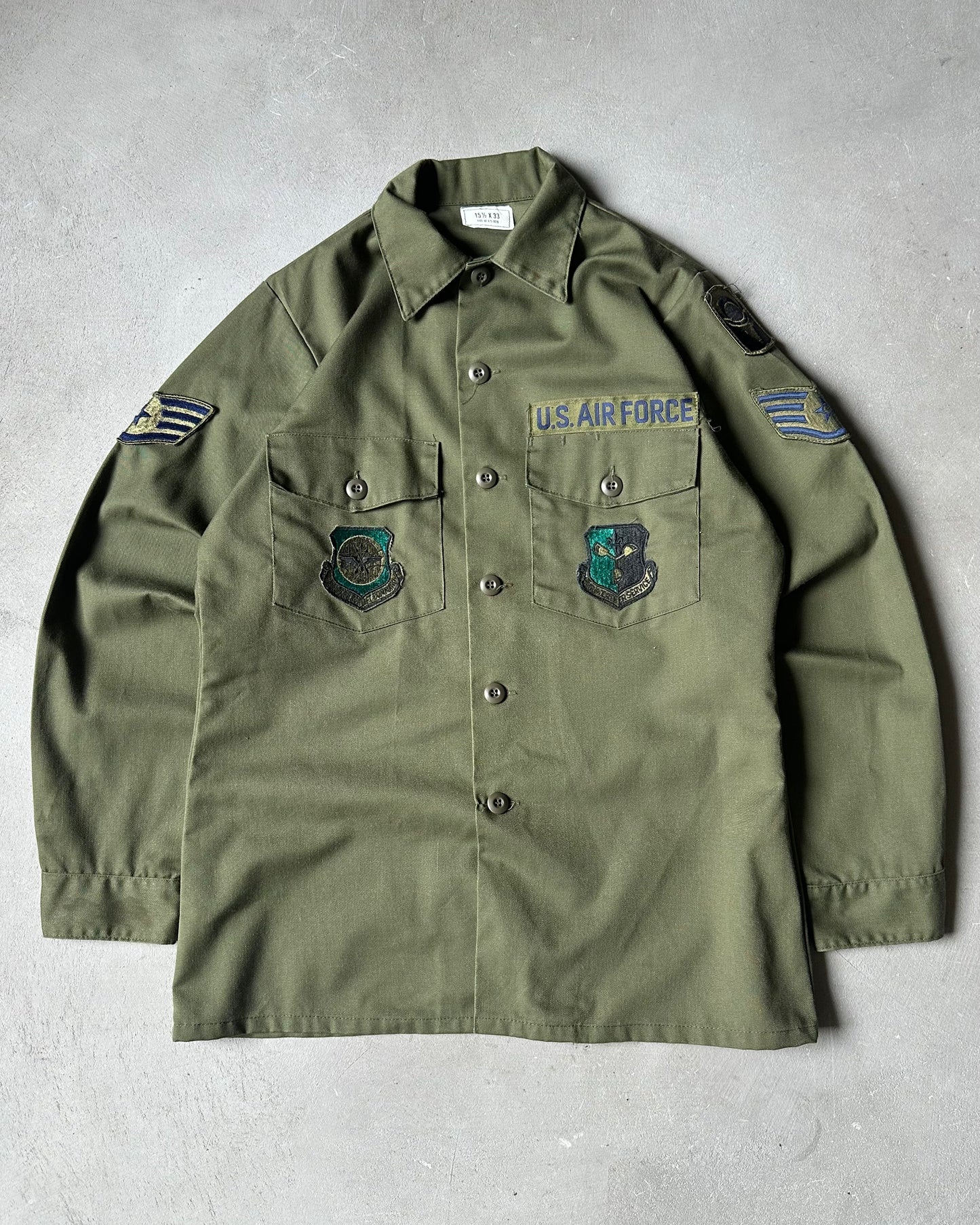 1980s - Green OG-507 Military Shirt - M