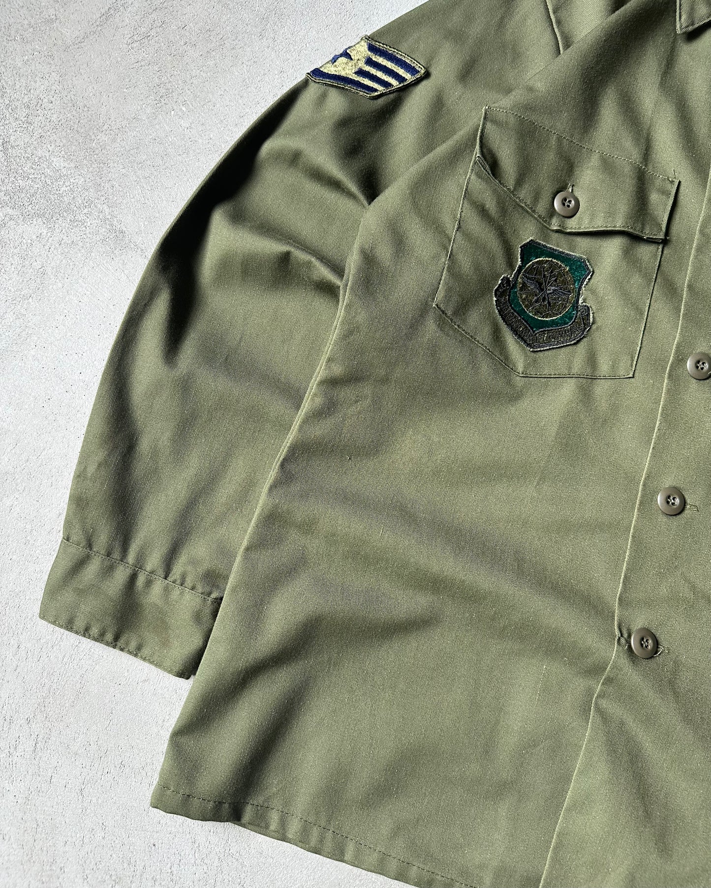 1980s - Green OG-507 Military Shirt - M