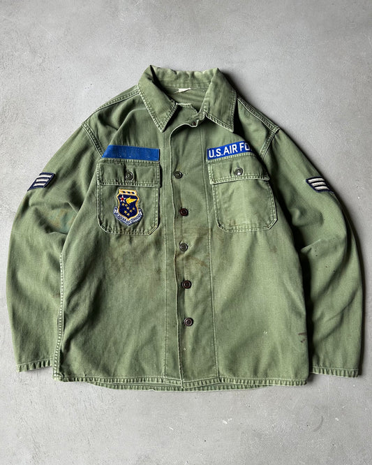 1970s - Green OG-107 Military Shirt - M
