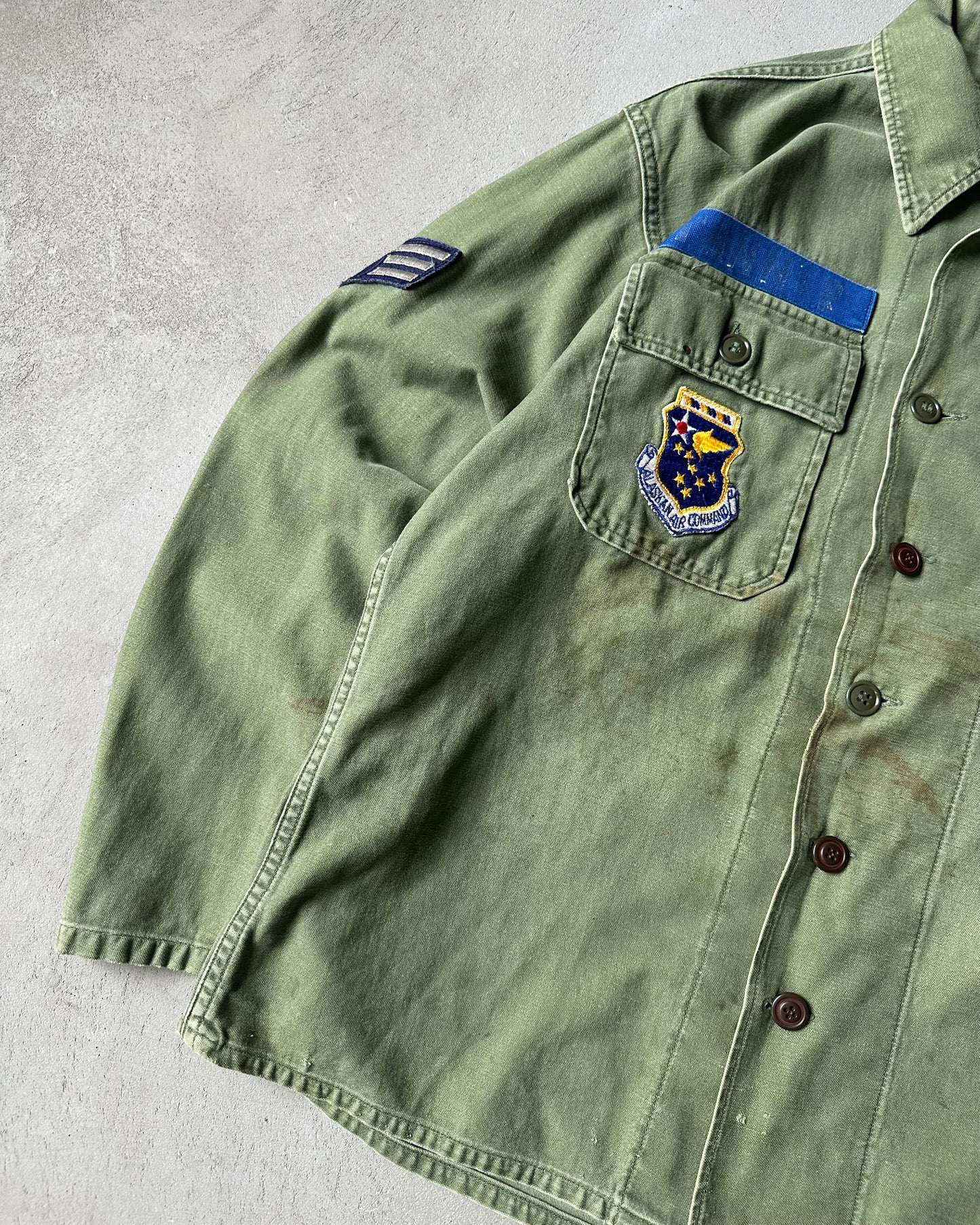 1970s - Green OG-107 Military Shirt - M