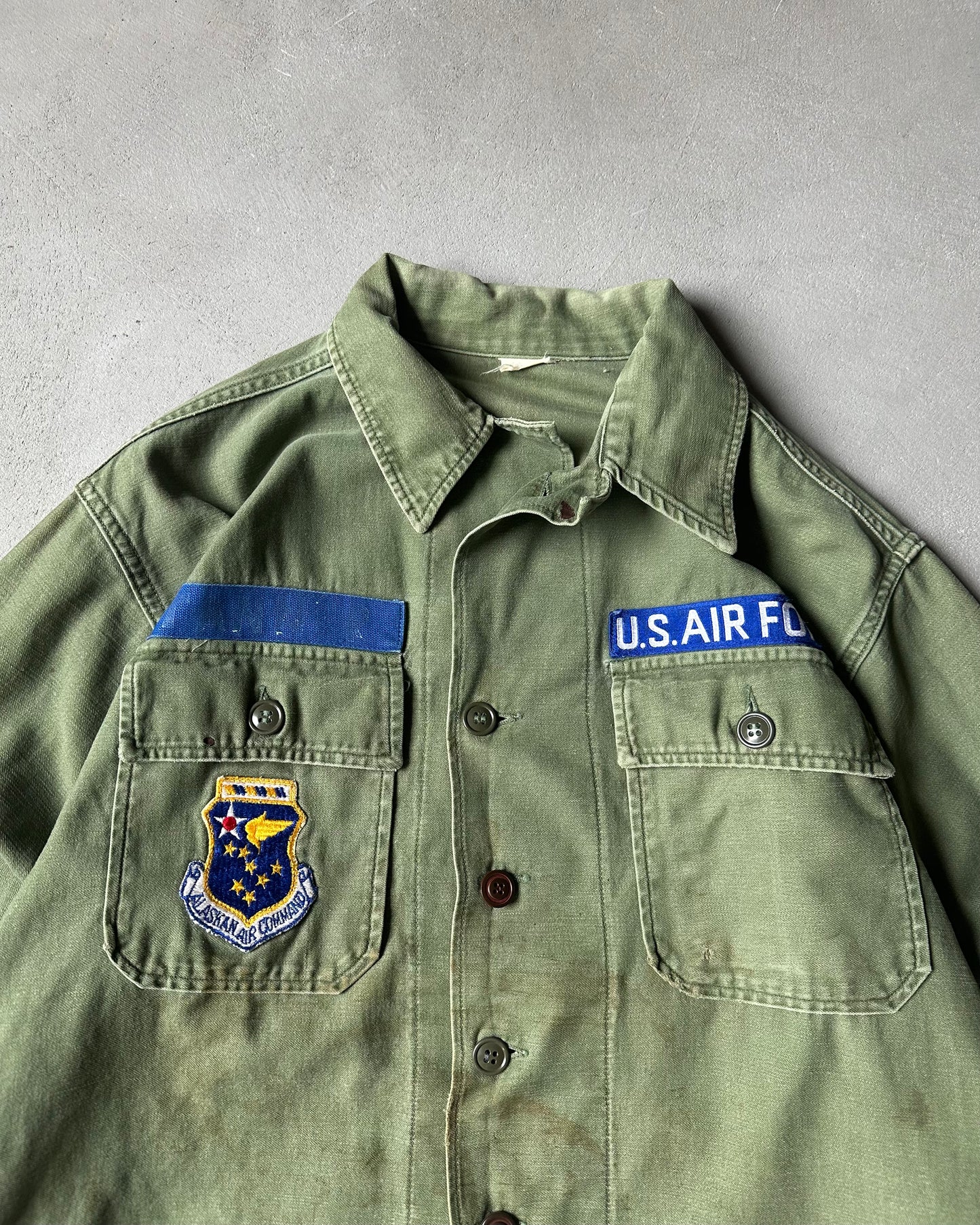 1970s - Green OG-107 Military Shirt - M