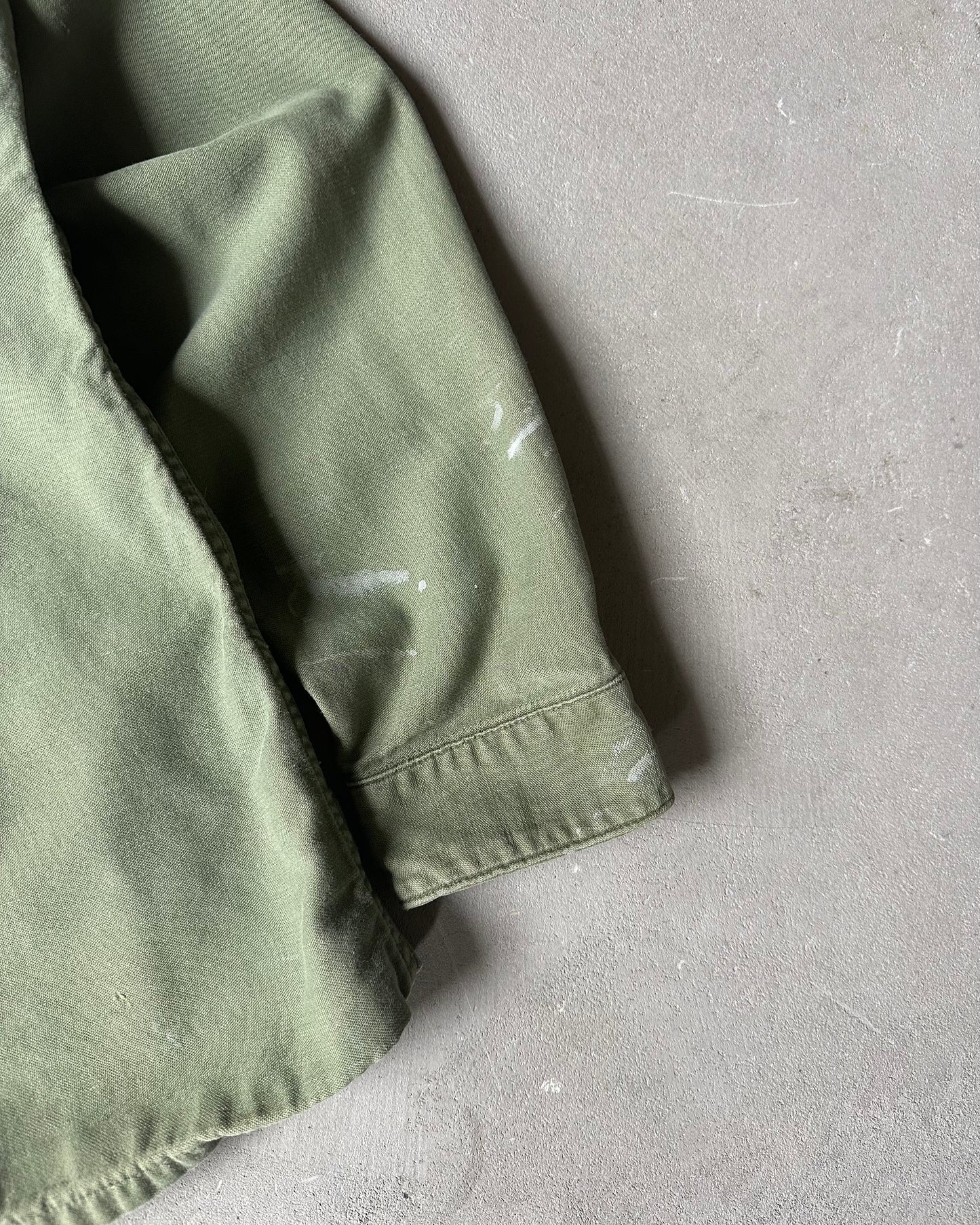 1970s - Green OG-107 Military Shirt - S